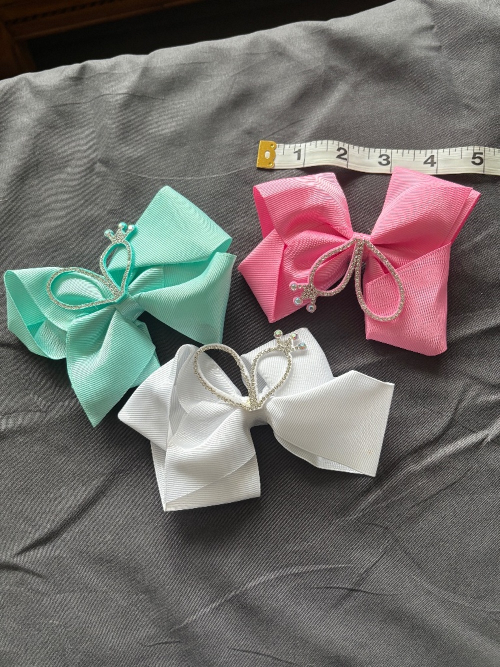Three Pastel Hair Bows